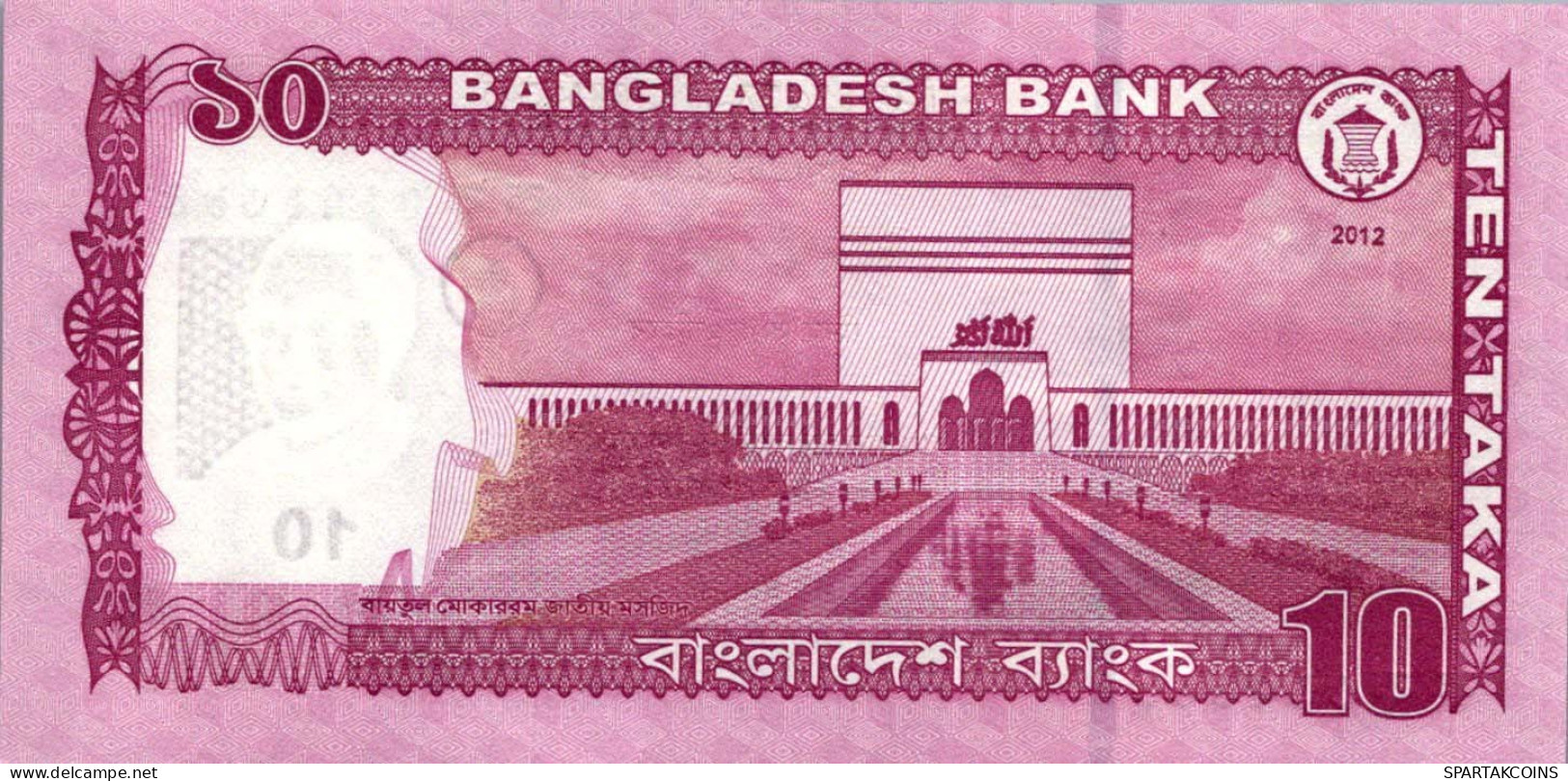 10 TAKA 2012 UNC Bangladesch Papiergeld Banknote #PK202 - [11] Lokale Uitgaven