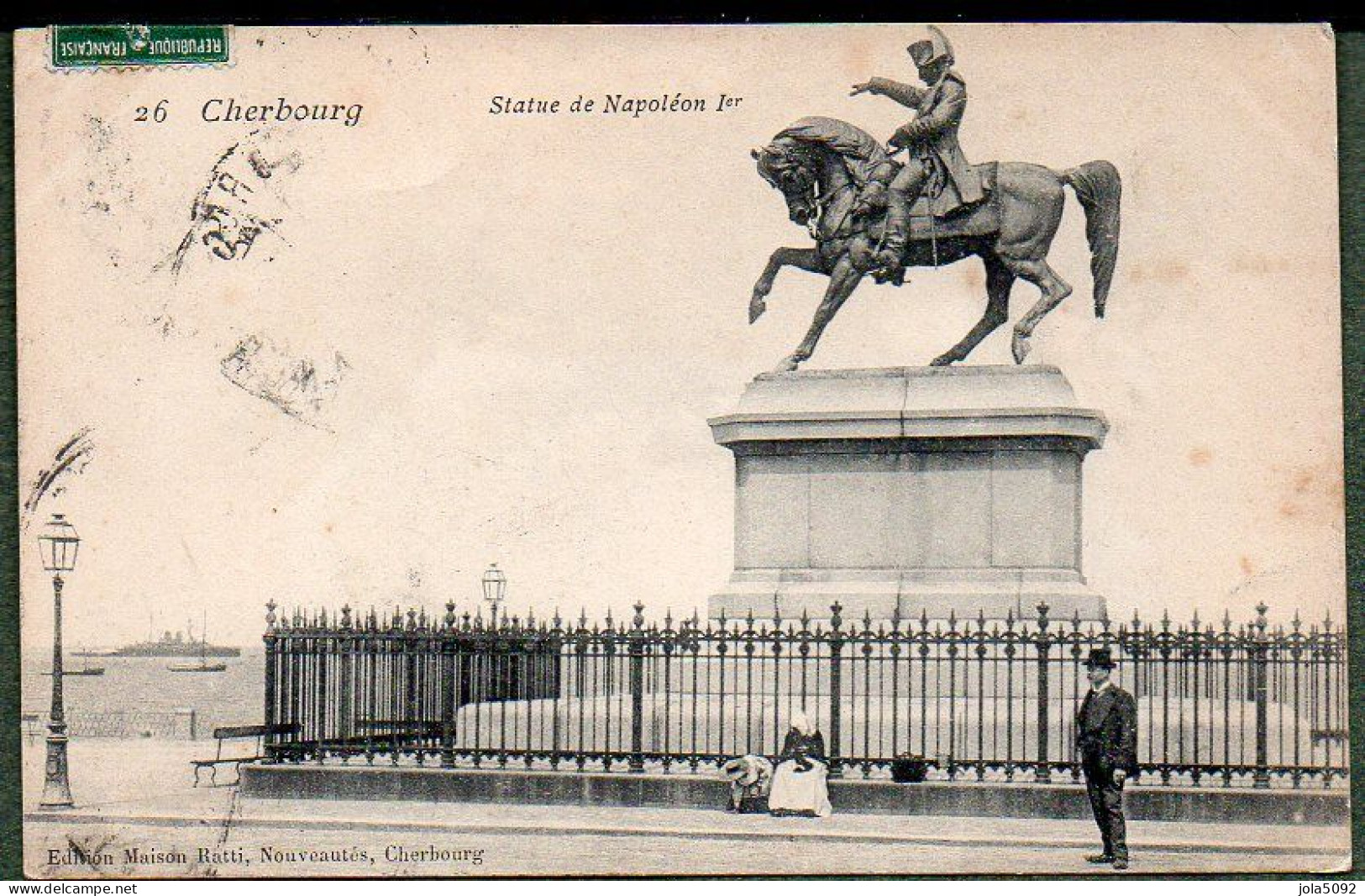50 - CHERBOURG - Statue De Napoléon 1er - Cherbourg