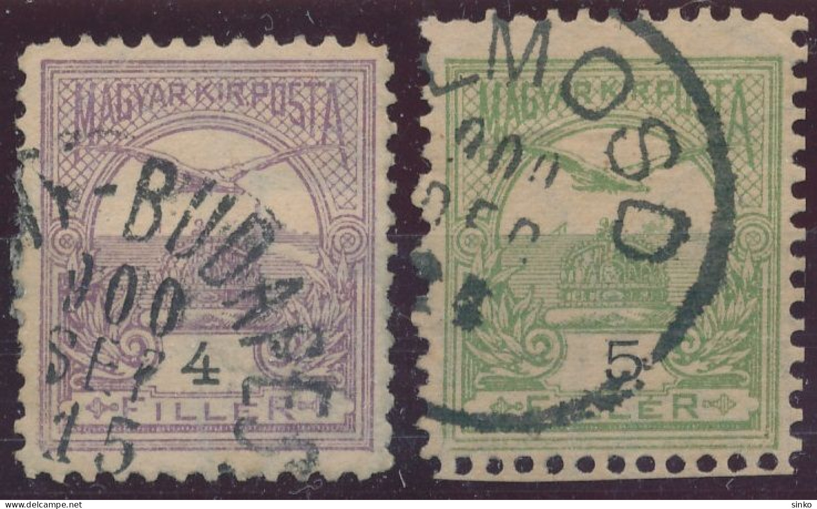 1900. Turul 4f+5f Stamps - Oblitérés