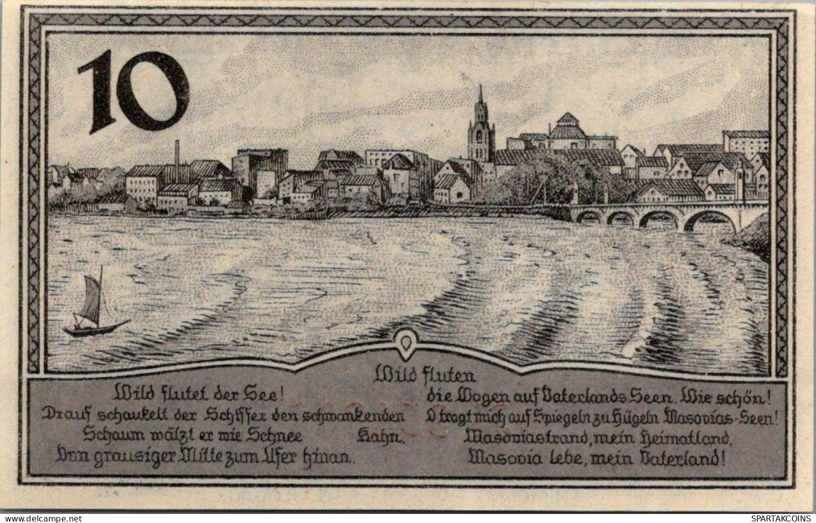 10 PFENNIG 1920 Stadt LYCK East PRUSSLAND UNC DEUTSCHLAND Notgeld Banknote #PI672 - [11] Emissioni Locali