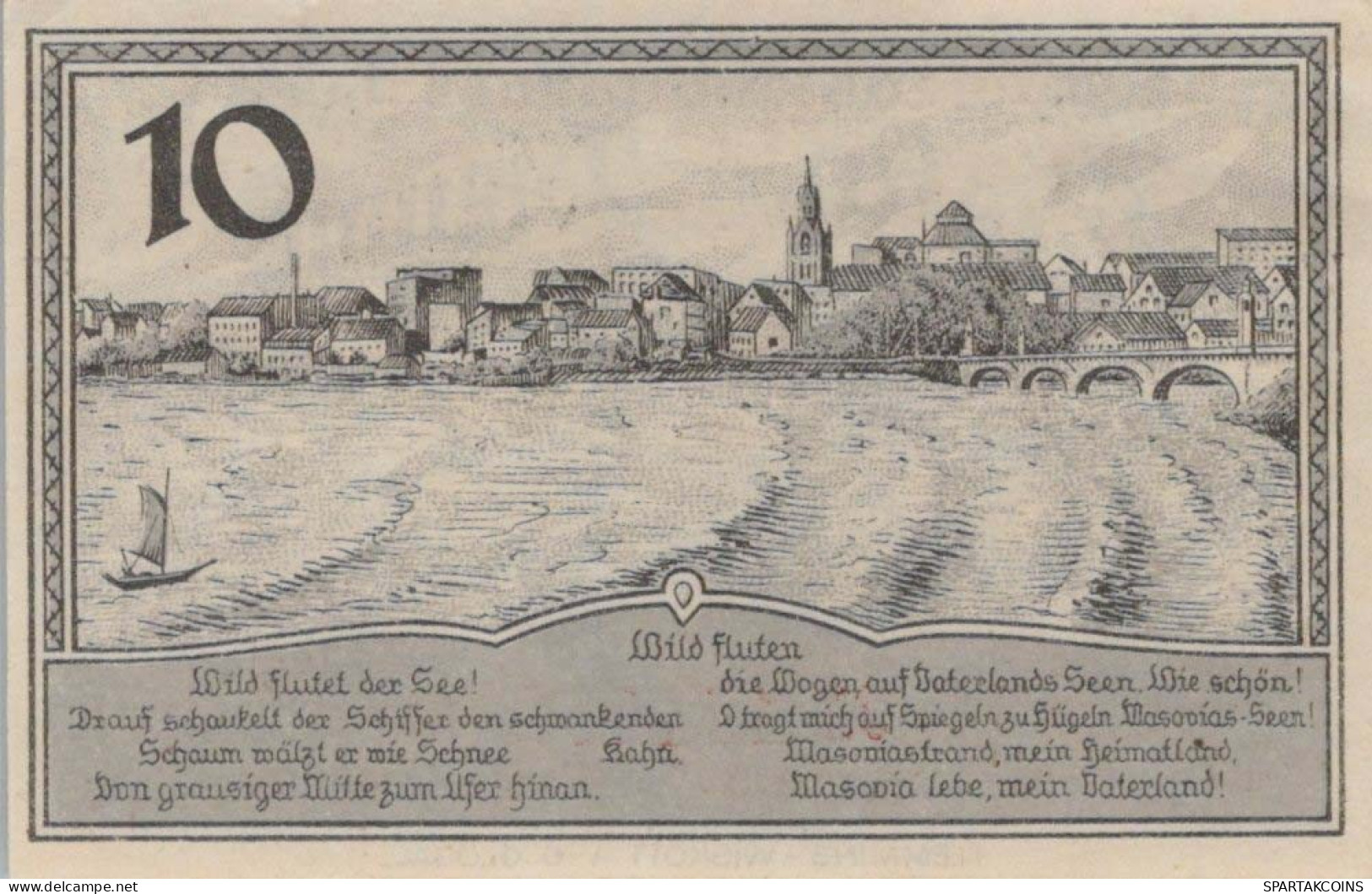10 PFENNIG 1920 Stadt LYCK East PRUSSLAND UNC DEUTSCHLAND Notgeld Banknote #PI671 - [11] Emissioni Locali