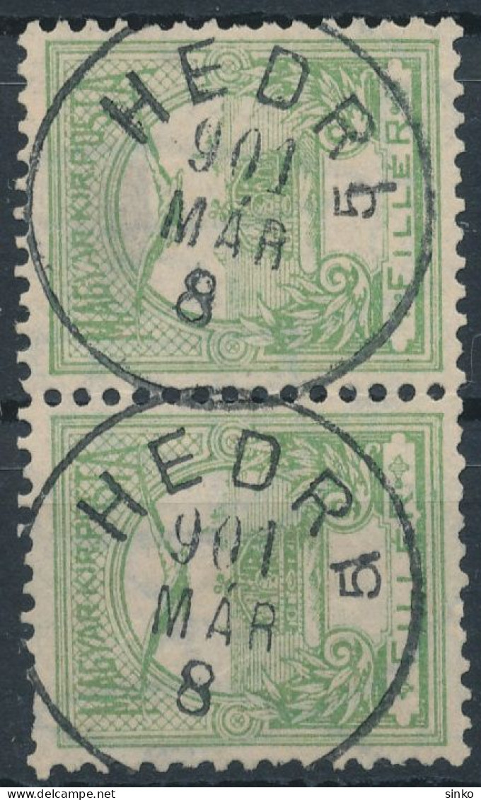 1900. Turul 5f Stamp Pair, HEDRI - Used Stamps