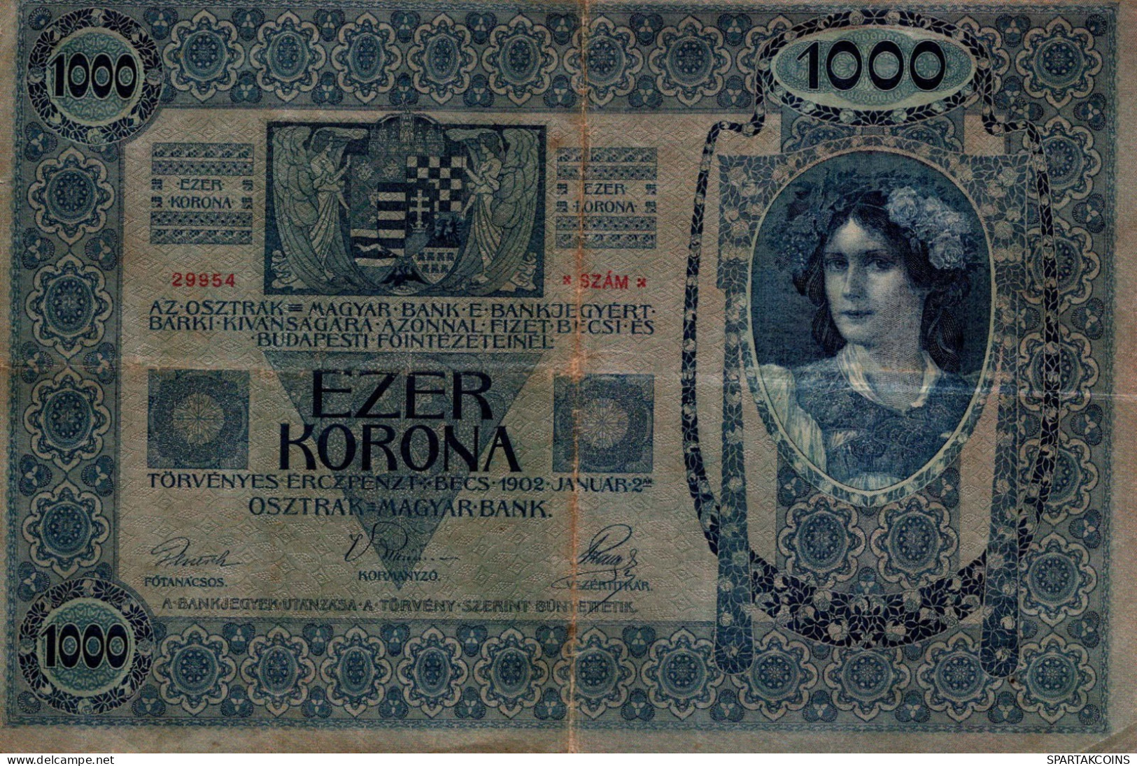 10000 KRONEN 1902 Österreich Papiergeld Banknote #PL324 - [11] Lokale Uitgaven
