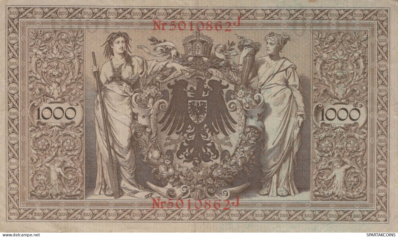 1000 MARK 1910 DEUTSCHLAND Papiergeld Banknote #PL296 - [11] Local Banknote Issues
