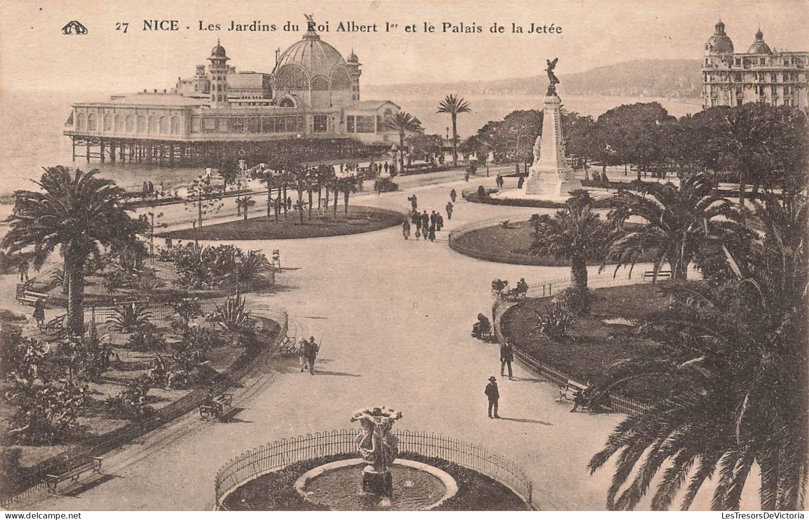 FRANCE - Nice - Les Jardins Du Roi Albert Ier Et Le Palais De La Jetée - Animé - Vue Générale - Carte Postale Ancienne - Parcs Et Jardins