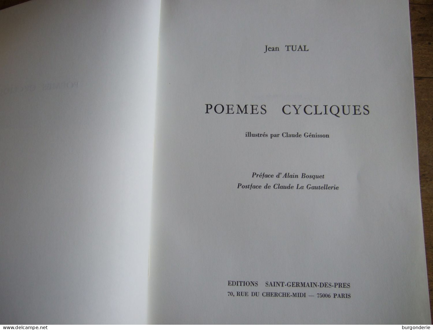 POEMES CYCLIQUES / JEAN TUAL / ILLUSTRATIONS CLAUDE GENISSON / LIVRE RARE - Auteurs Français