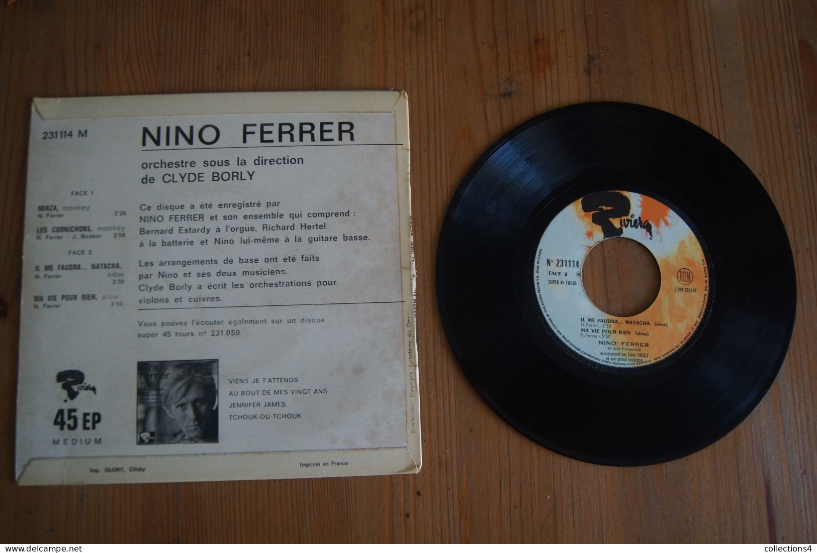NINO FERRER Z AVEZ PAS VU MIRZA EP 1965 LANGUETTE - 45 Toeren - Maxi-Single