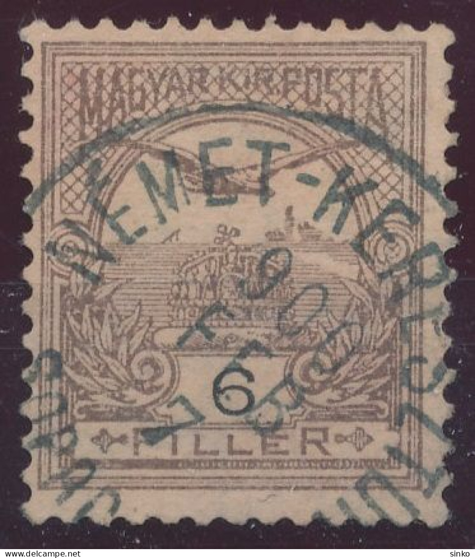 1900. Turul 6f Stamp, NEMET-KERESZTUR/SOPRON VM. - Usati