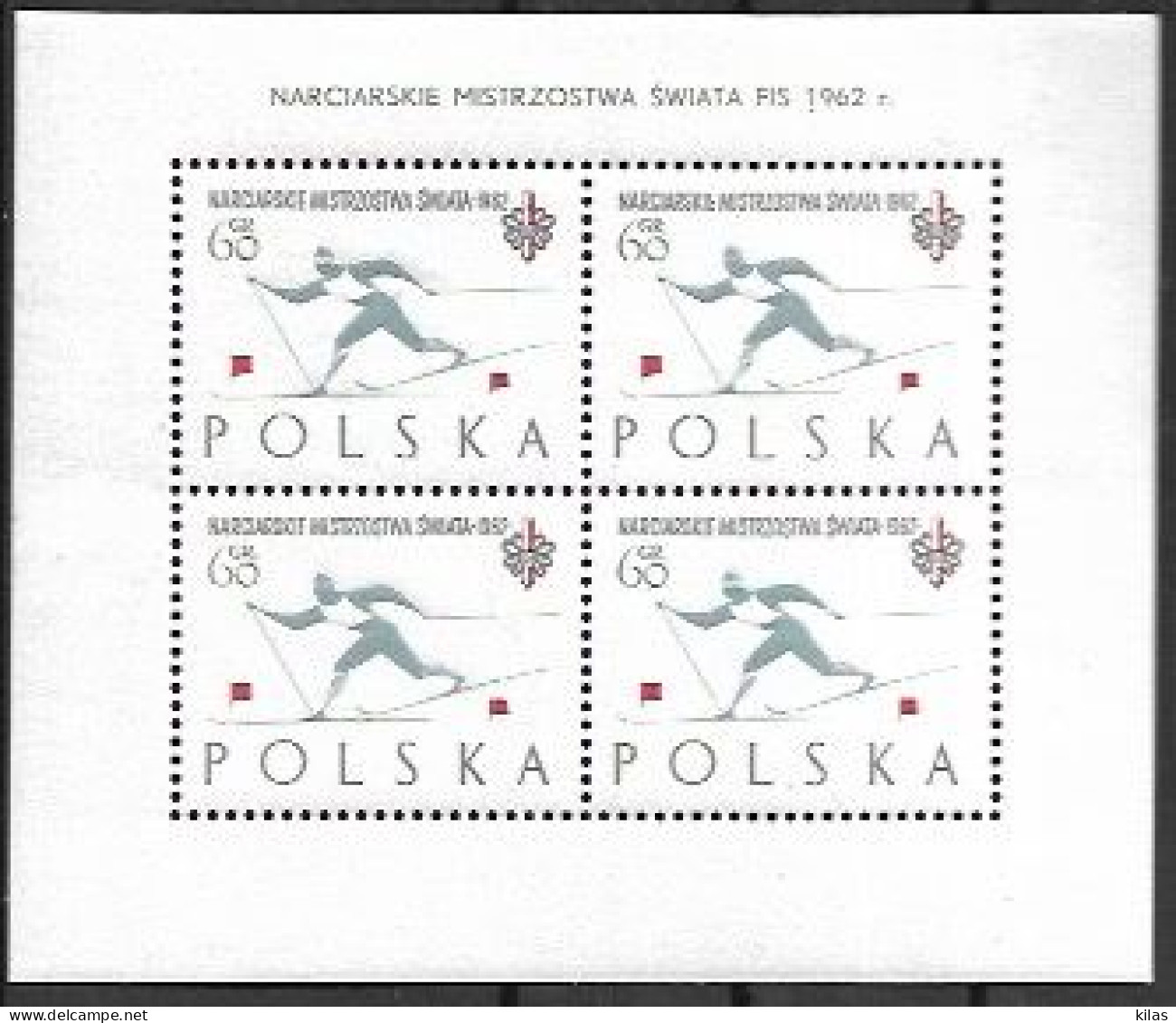 POLAND 1962 FIS Ski World Championships MNH - Blocks & Sheetlets & Panes