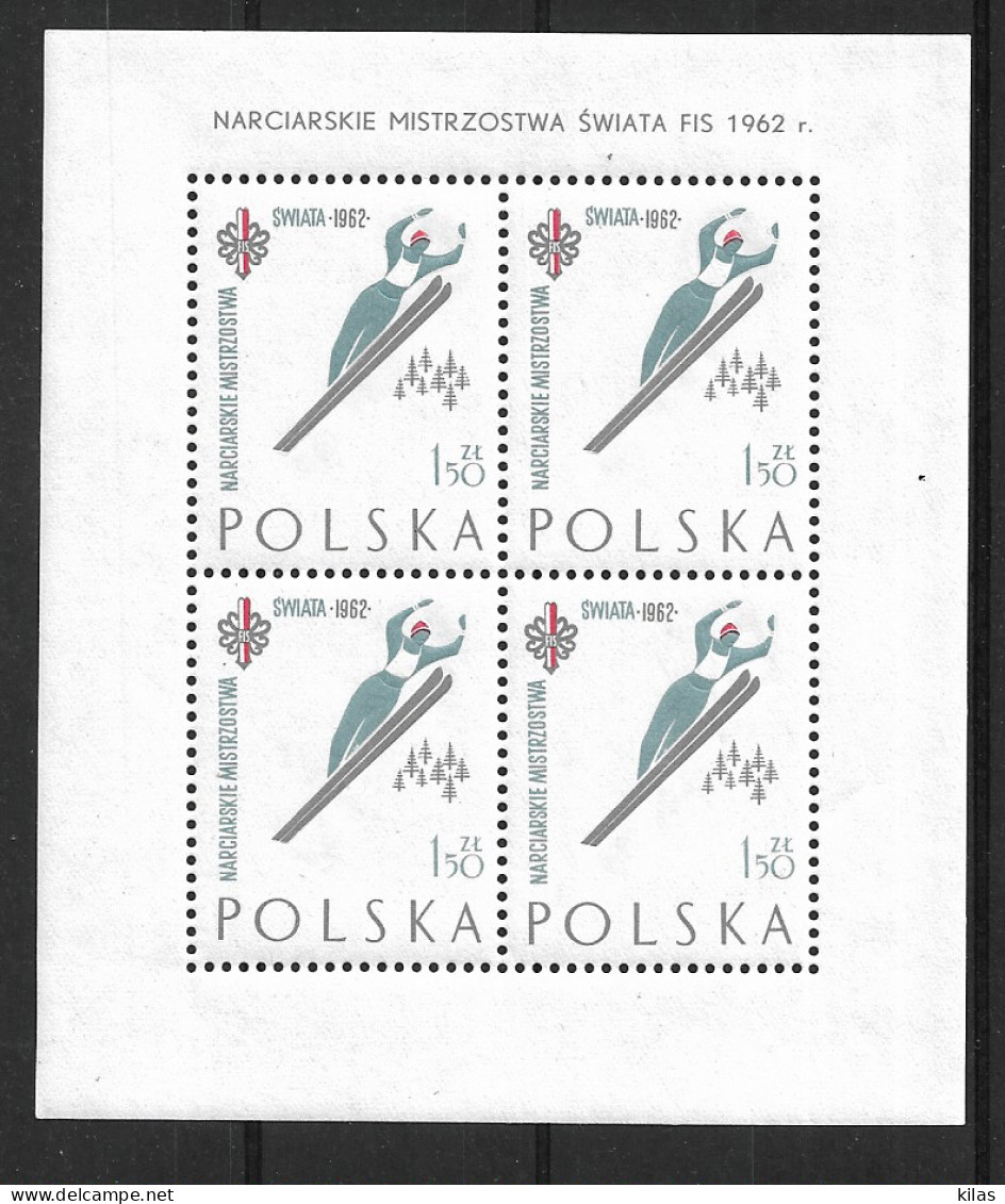 POLAND 1962 FIS Ski World Championships MNH - Blocchi E Foglietti