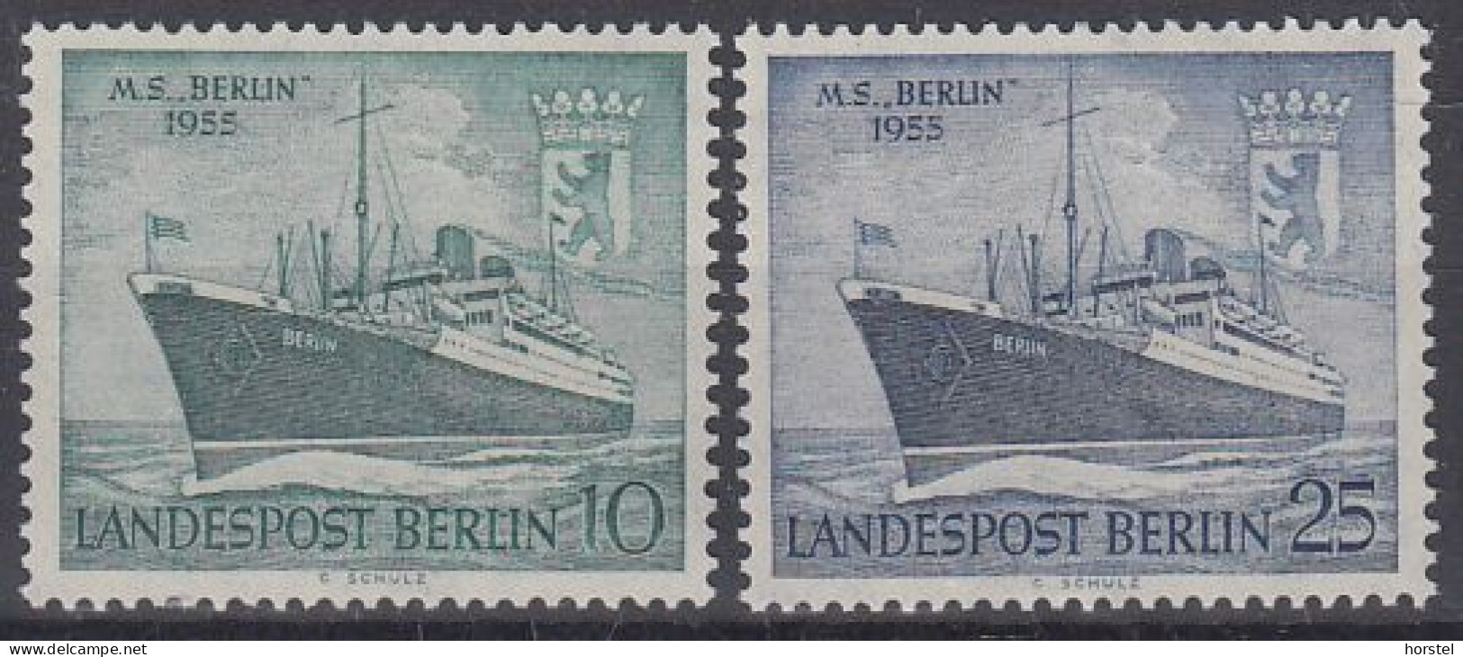 Deutschland Mi 126-27 Taufe Des Motorschiffes "Berlin" - Neufs