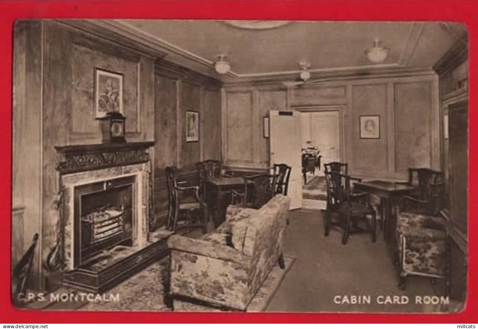 CANADA CANADIAN PACIFIC    SS MONTCALM       CABIN CARD ROOM - Paquebots