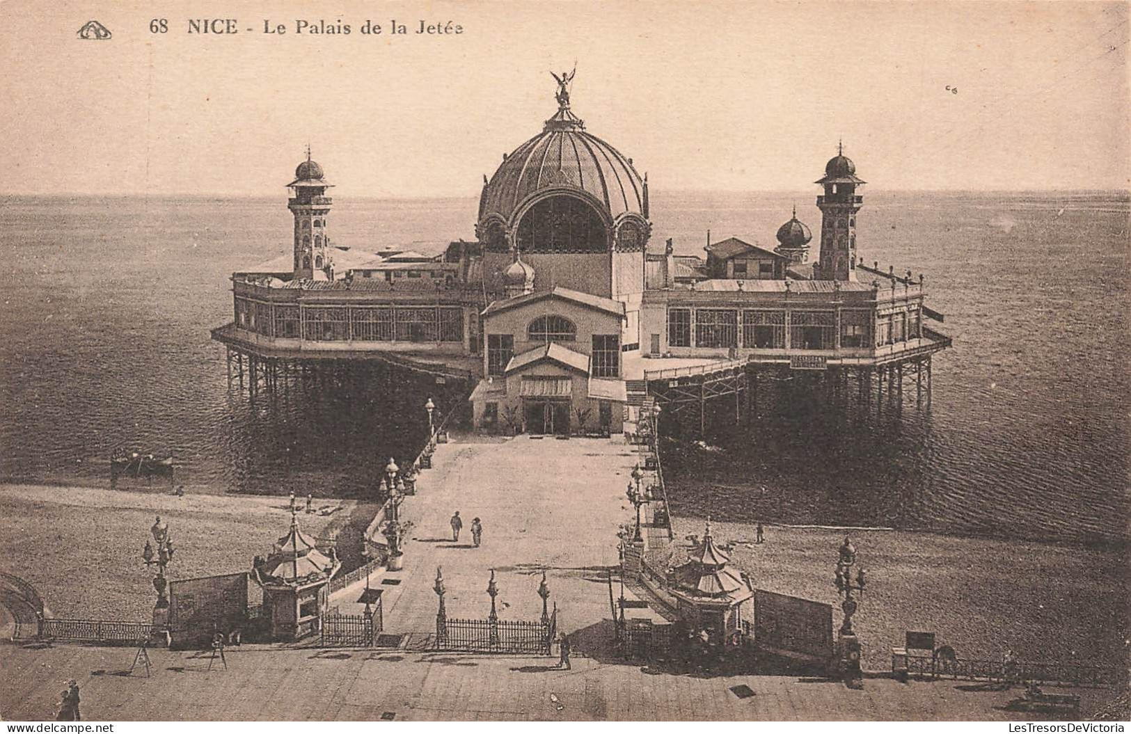 FRANCE - Nice - Vue Sur Le Palais De La Jetée - Vue Générale - Animé - La Mer - Carte Postale Ancienne - Monumentos, Edificios