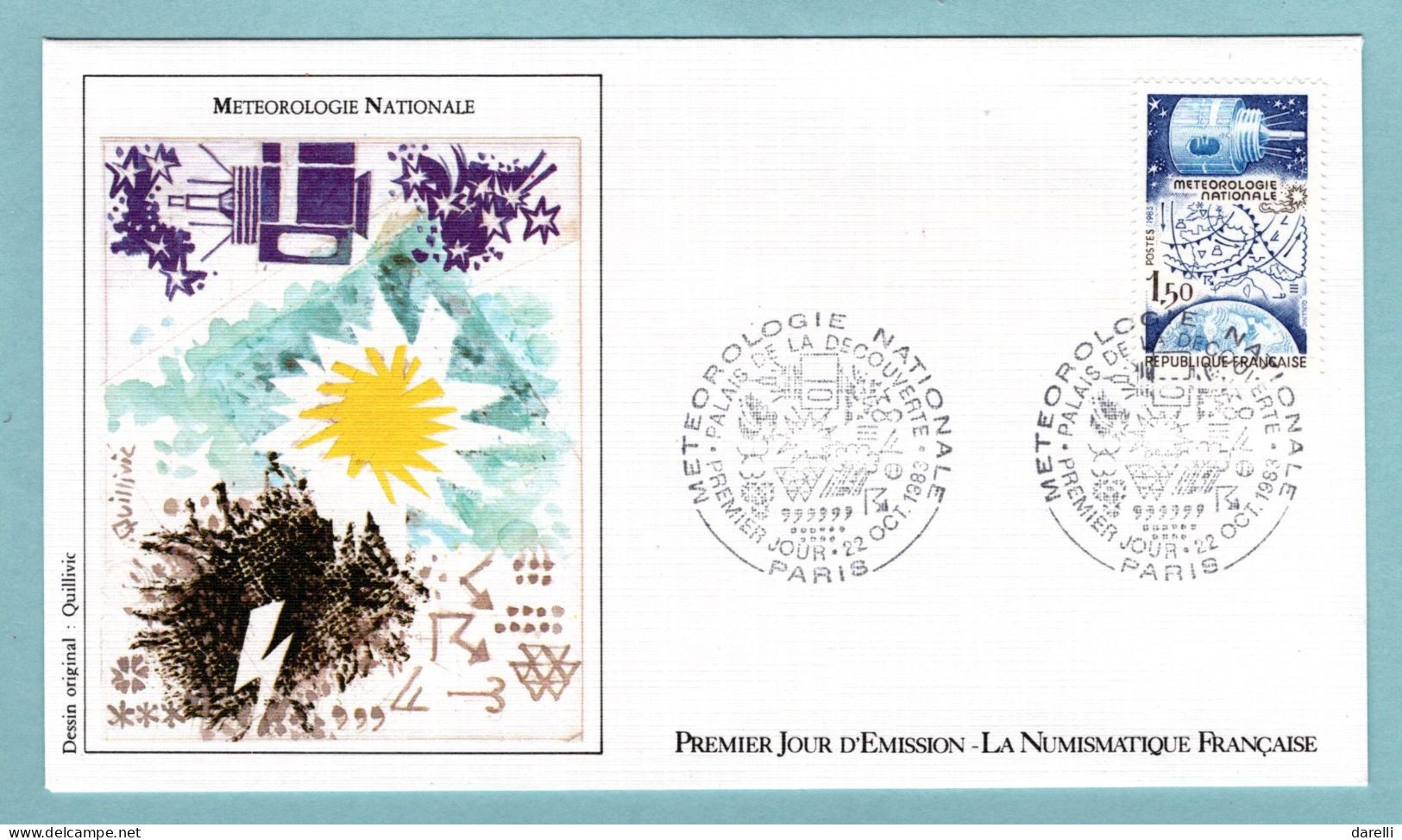 FDC France 1983 - Météorologie Nationale - YT 2292 - Paris - 1980-1989