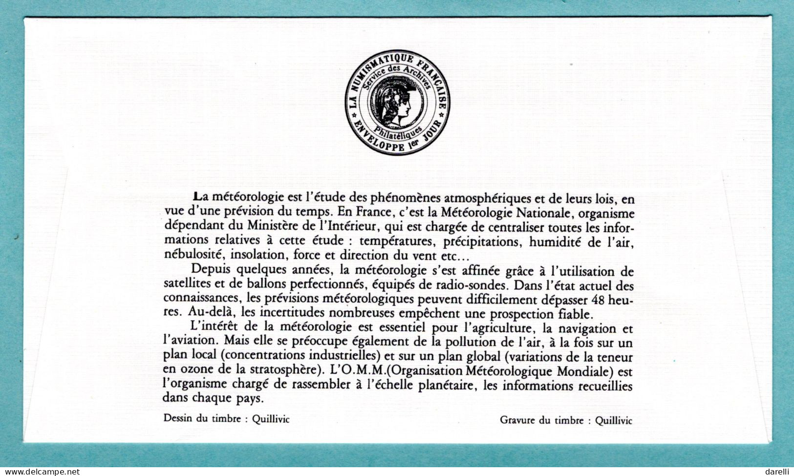 FDC France 1983 - Météorologie Nationale - YT 2292 - Paris - 1980-1989