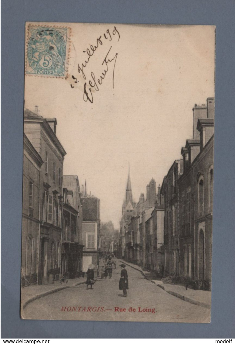 CPA - 45 - Montargis - Rue De Loing - Animée - Circulée En 190? - Montargis