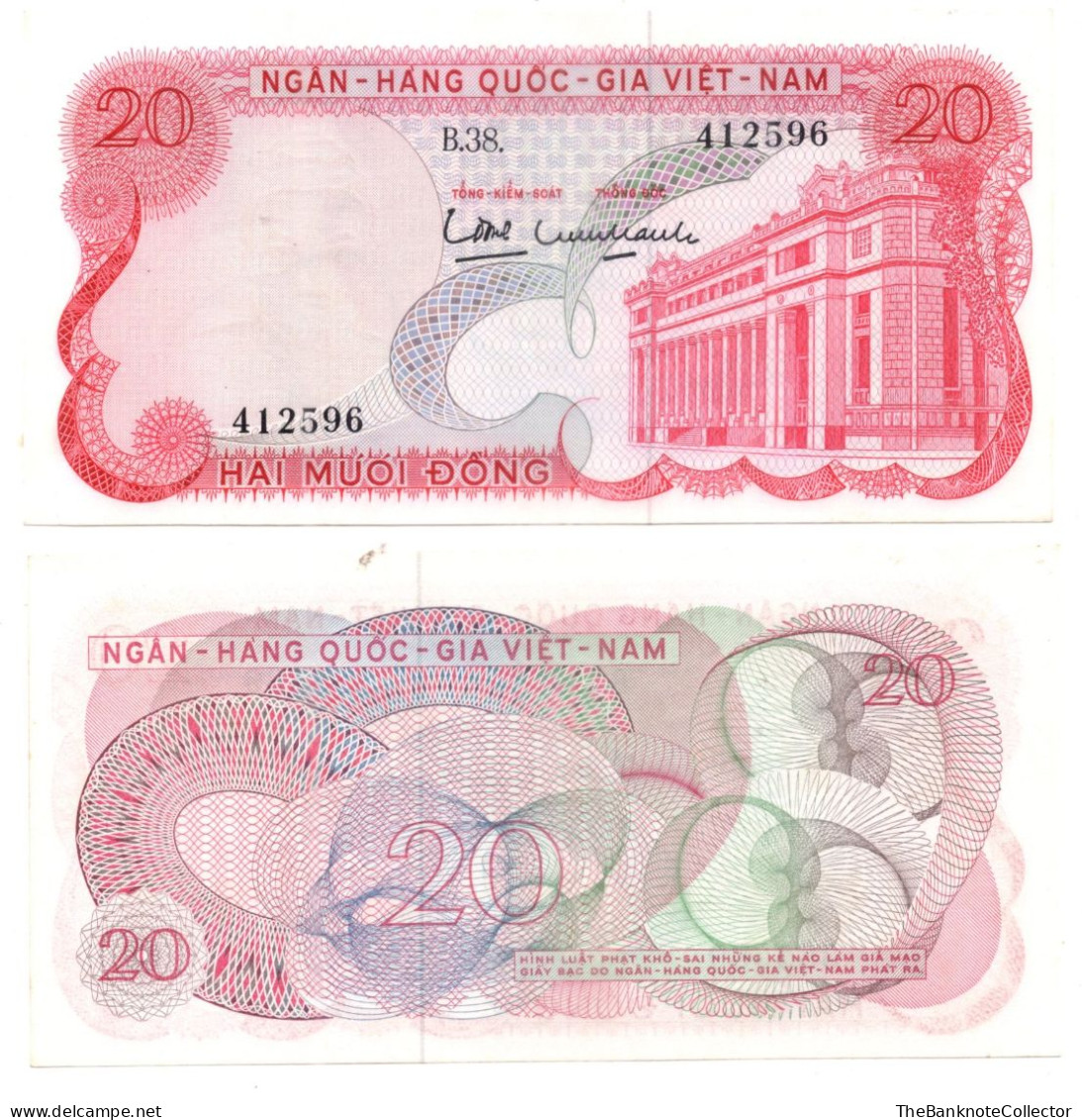 South Vietnam 20 Dong ND 1969 P-24 UNC - Vietnam