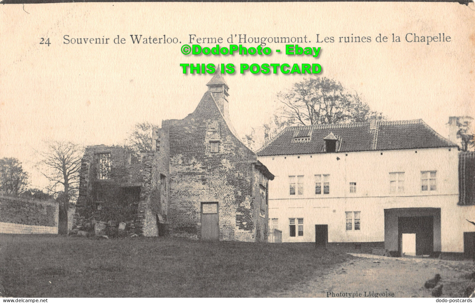 R427221 Souvenir De Waterloo. Ferme D Hougoumont. Les Ruines De La Chapelle. Pho - Welt