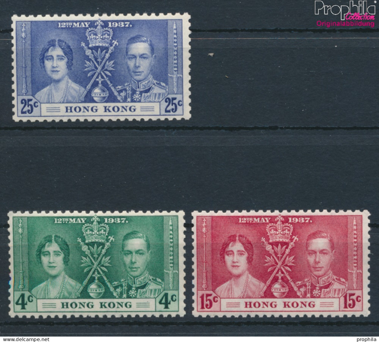 Hongkong 136-138 (kompl.Ausg.) Postfrisch 1937 Krönung (10368515 - Nuevos