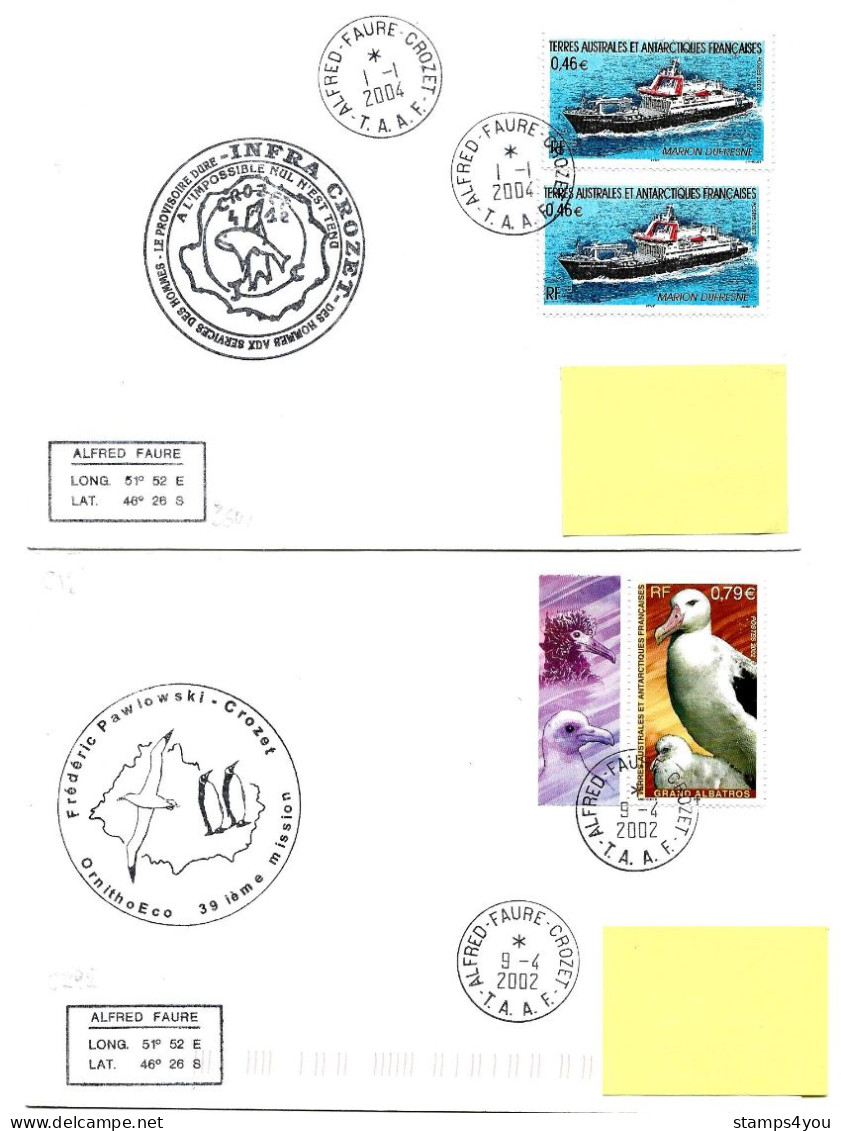 PO - 72 - 4 Enveloppe  Crozet - Cachets Illustrés - Cartas & Documentos