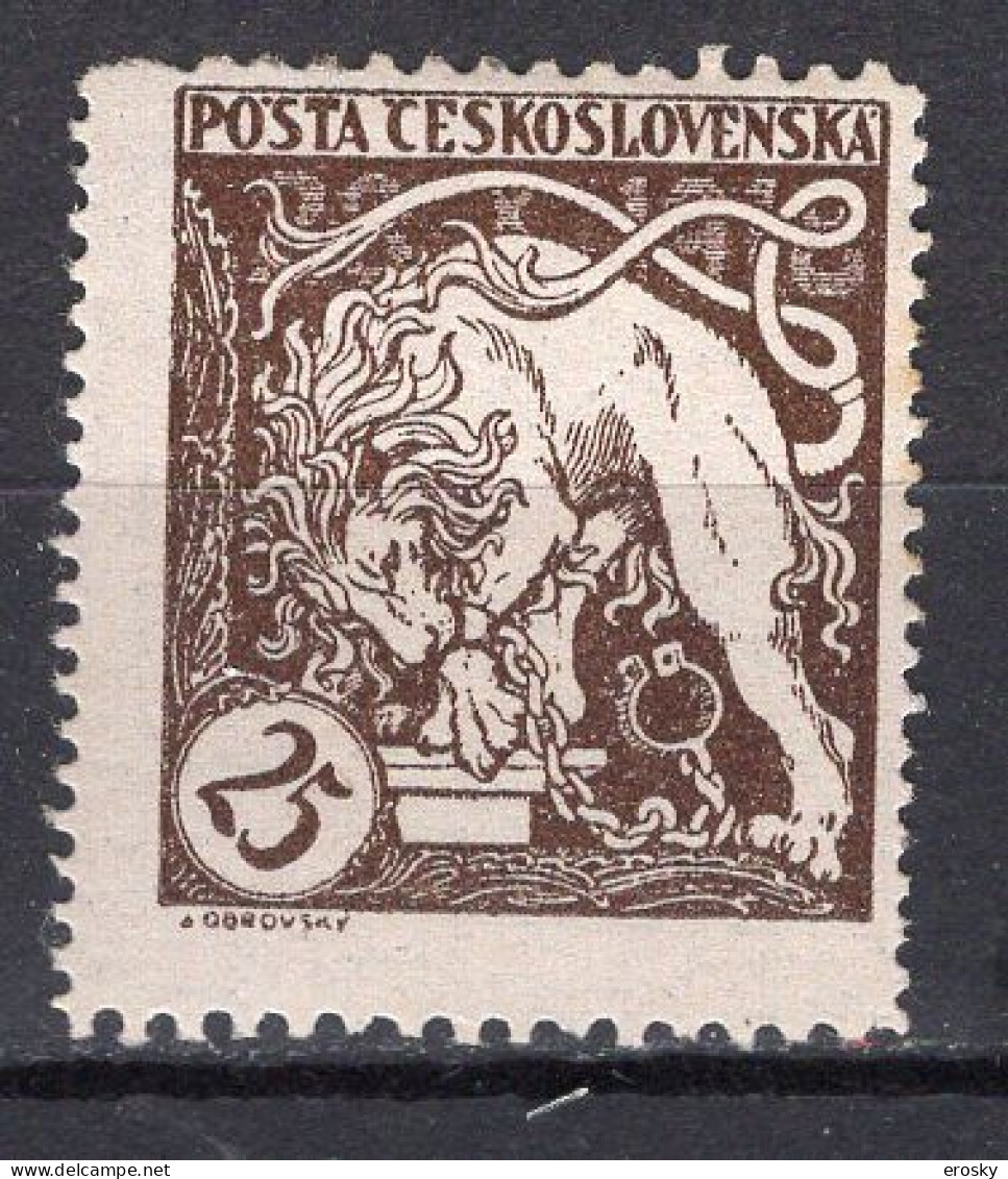 L2907 - TCHECOSLOVAQUIE Yv N°41A * - Unused Stamps