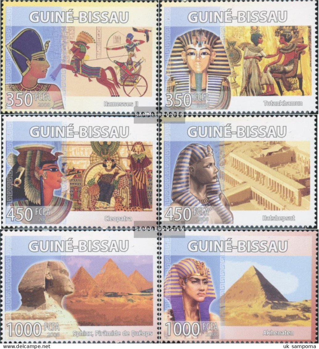 Guinea-Bissau 3944-3949 (complete. Issue) Unmounted Mint / Never Hinged 2008 Civilization Ägyptens - Guinea-Bissau