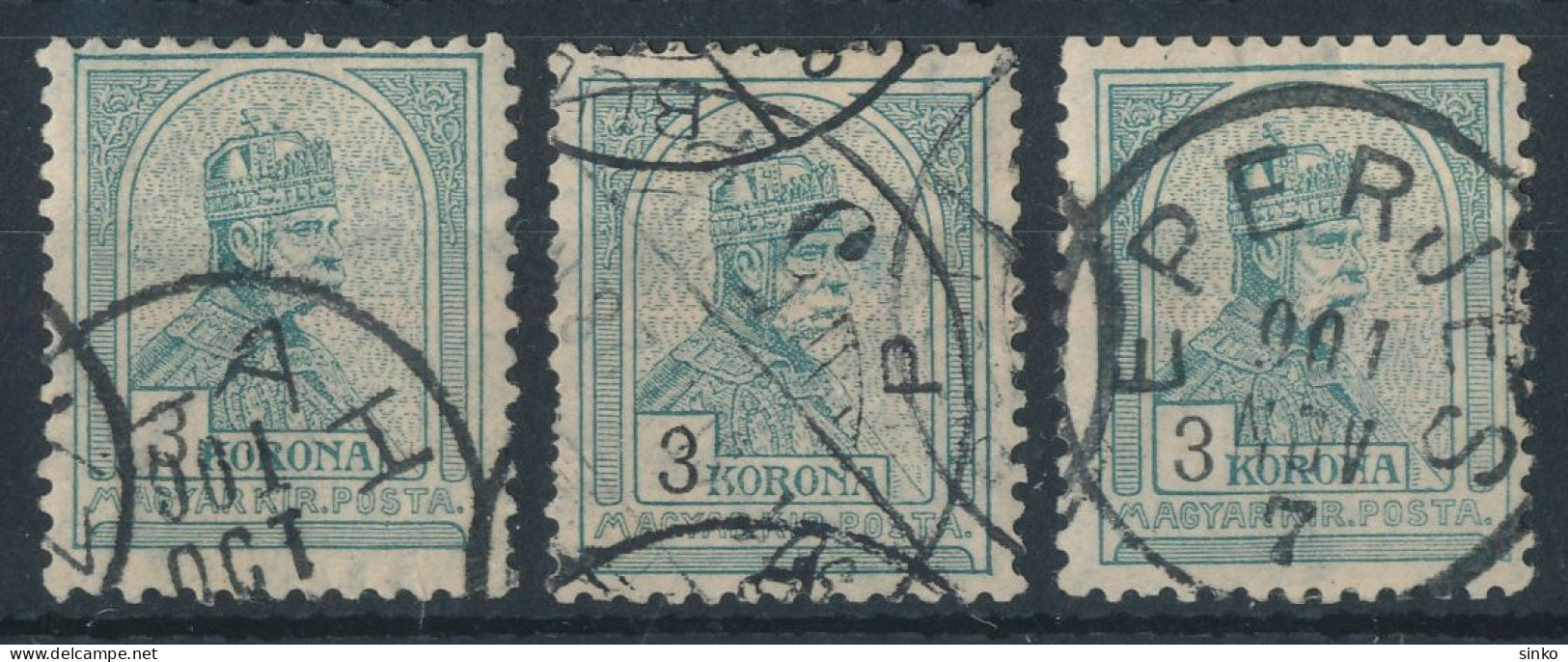 1900. Turul 3K Stamps - Gebruikt