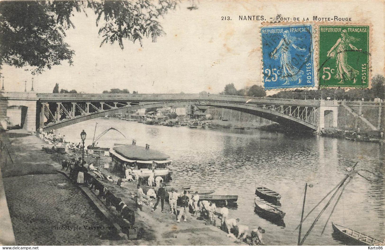 Nantes * Le Pont De La Motte Rouge * Bateau Lavoir - Nantes