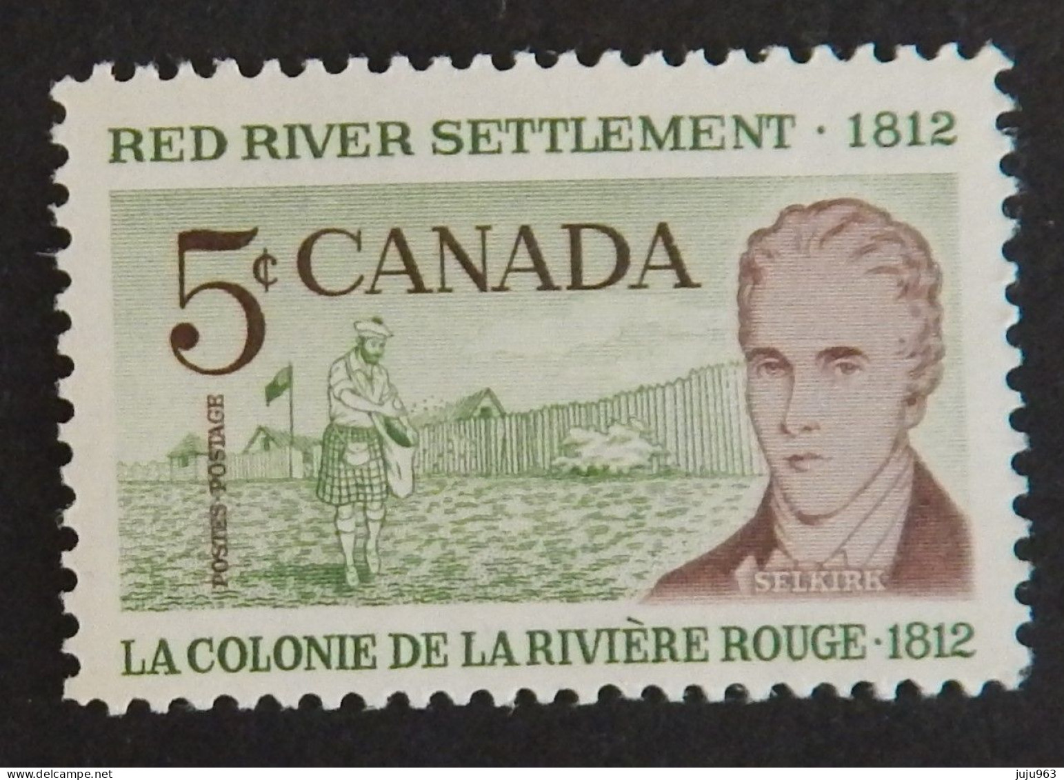 CANADA YT 324 NEUF**MNH " COLONIE DE LA RIVIERE ROUGE" ANNÉE 1962 - Ungebraucht