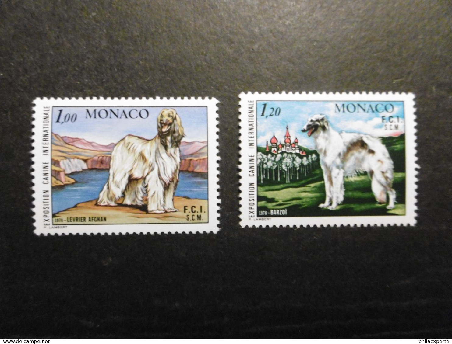 Monako Mi.1347/1348 ** Hunde - Nuevos