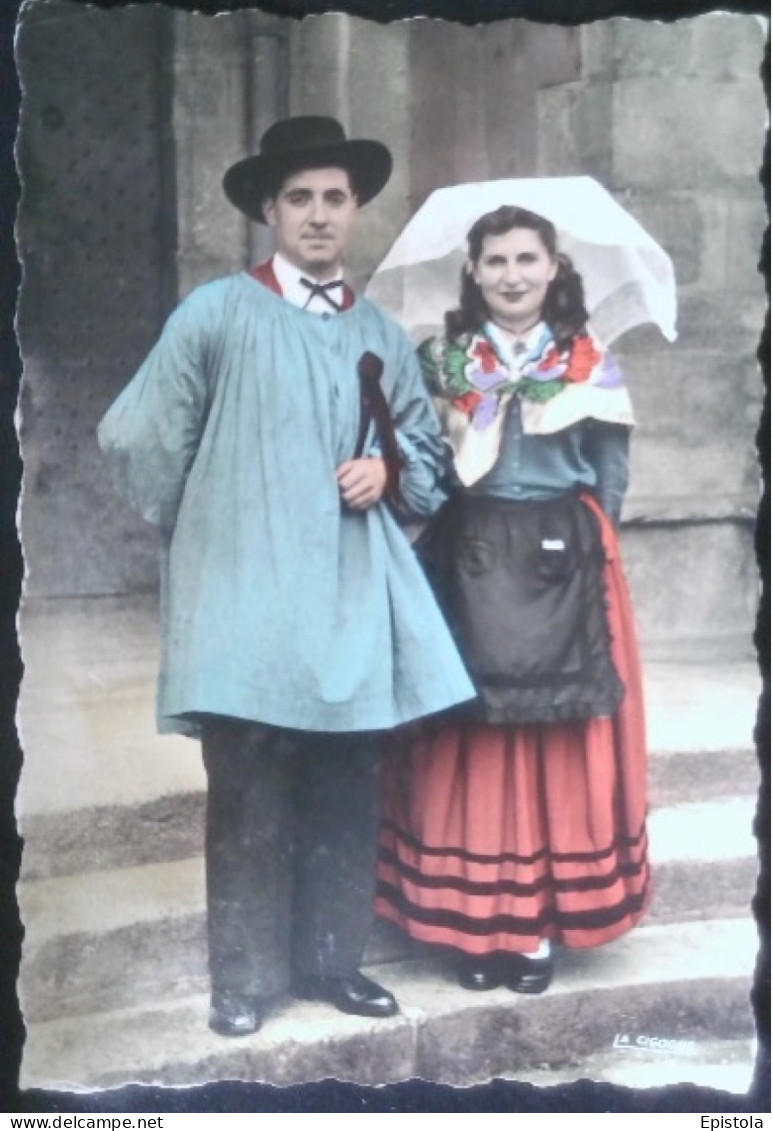 ► Couple Du Limousin En Costume Coiffe Cpsm 1957 - Costumes