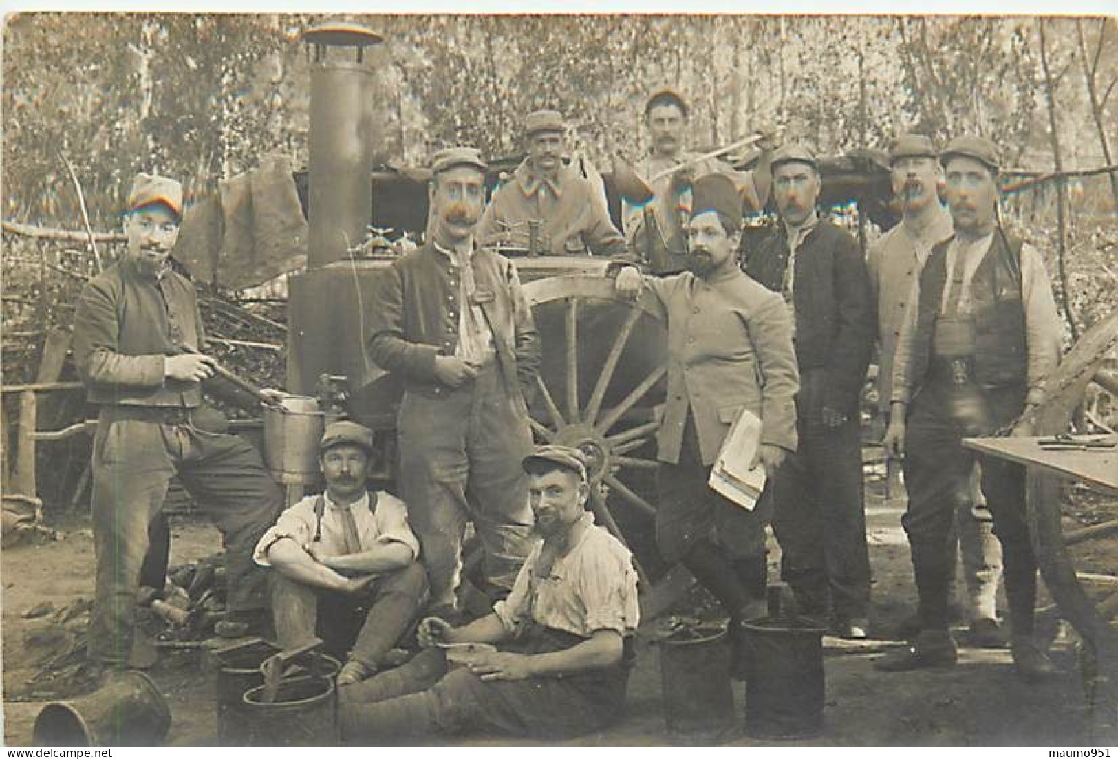 CARTE PHOTO - CPA - MILITARIA - LA GUERRE De 1914 -  Cuisine Roulante - Guerra 1914-18