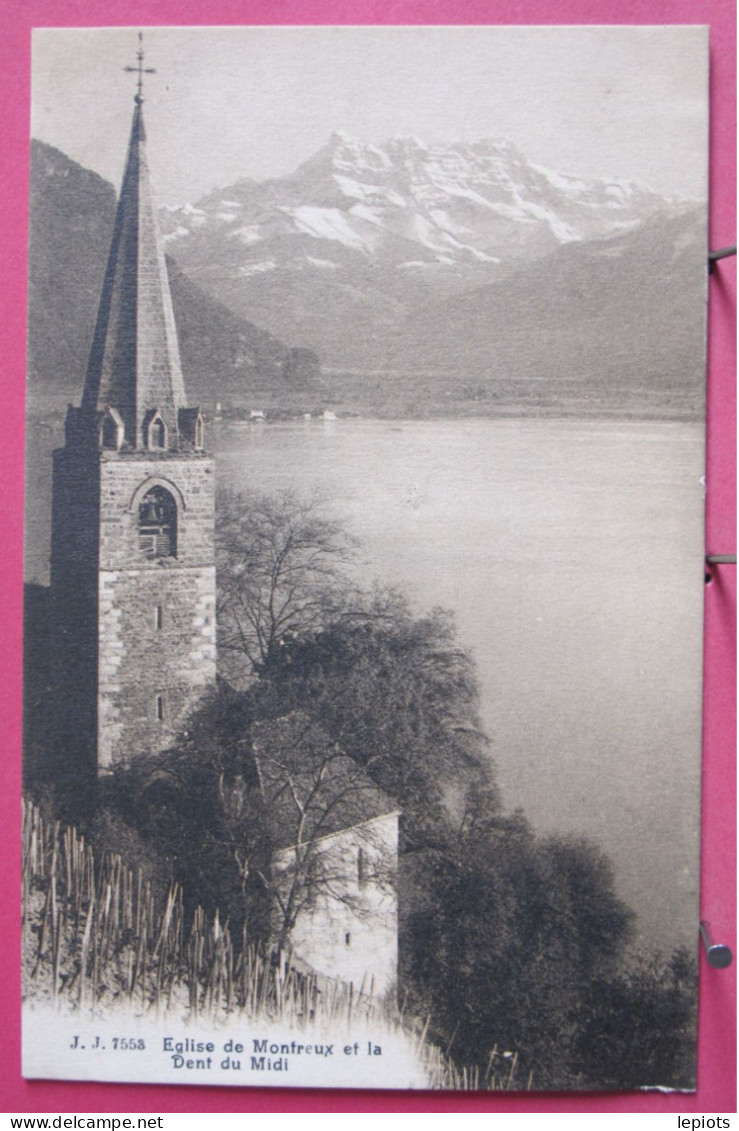 Suisse - Eglise De Montreux Et La Dent Du Midi - Très Bon état - Montreux