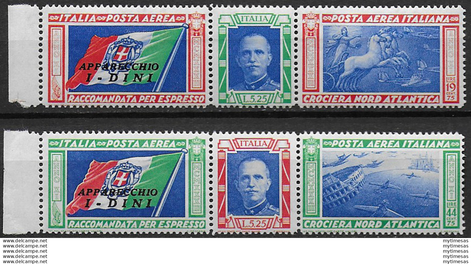 1933 Italia Crociera I-DINI MNH Sassone A N. 51F/52F - Altri & Non Classificati