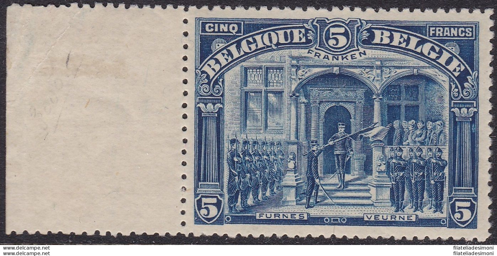 1915 Belgio - Catalogo COB N. 147 - Soggetti Vari - 5 Franchi FRANKEN - MNH** - Autres & Non Classés