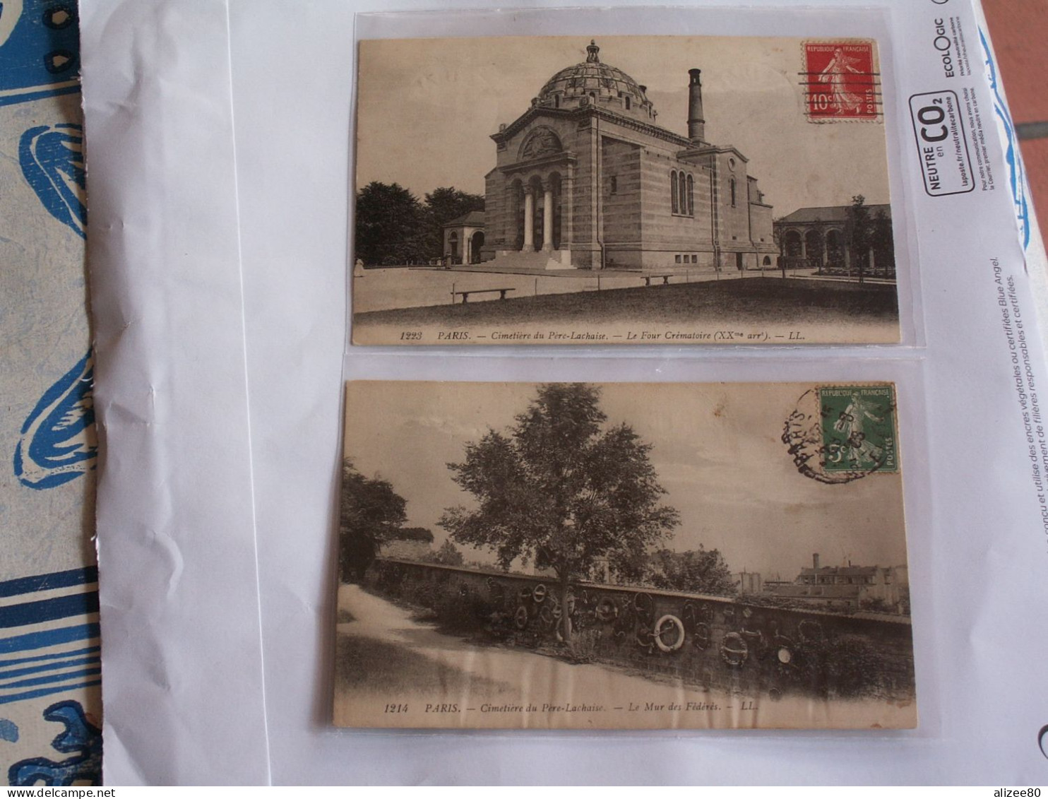 LOT    9   CPA  PERE  LACHAISE - Autres Monuments, édifices