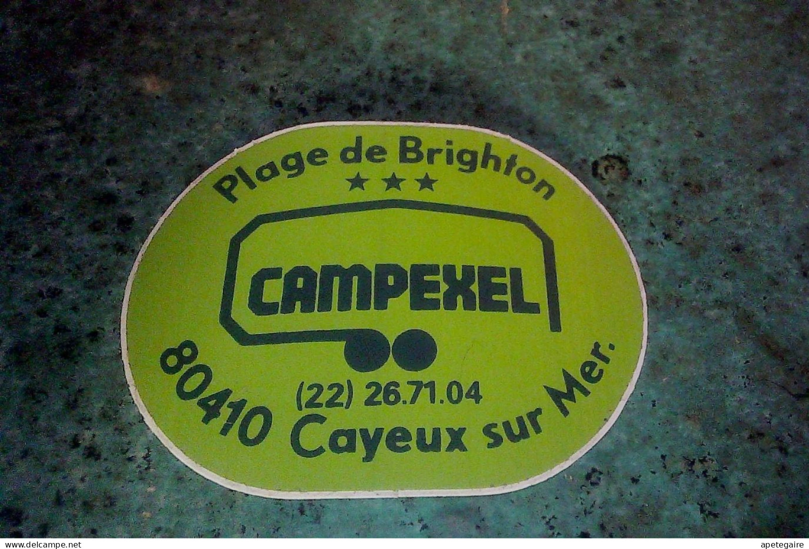 Cayeux Sur Mer  Autocollant Vintage Non Utilisé Camping  Campexel Plage De Brighton - Adesivi