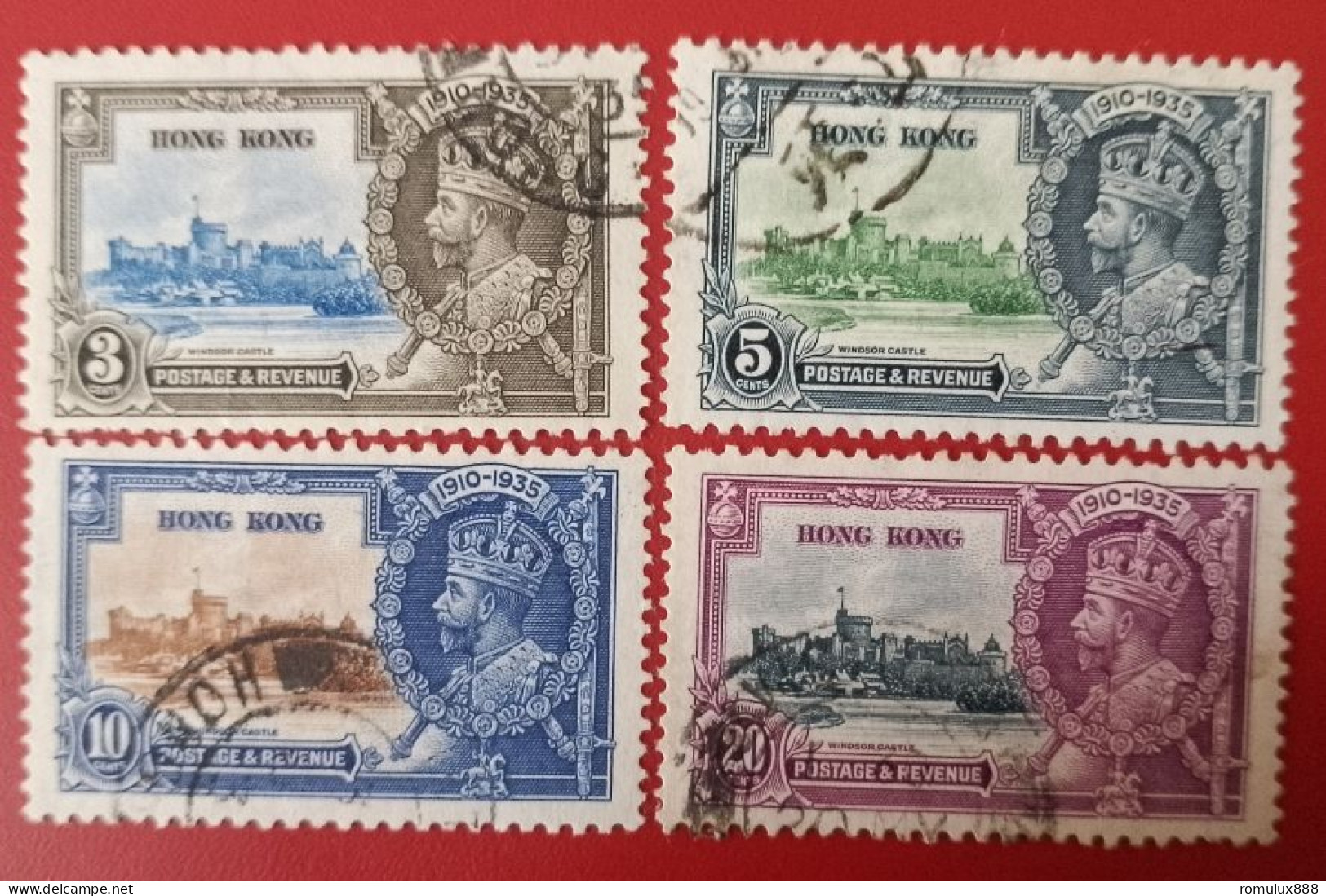 Hong Kong 1935 KG V Silver Jubilee Set Used SG 133- 136 - Gebruikt