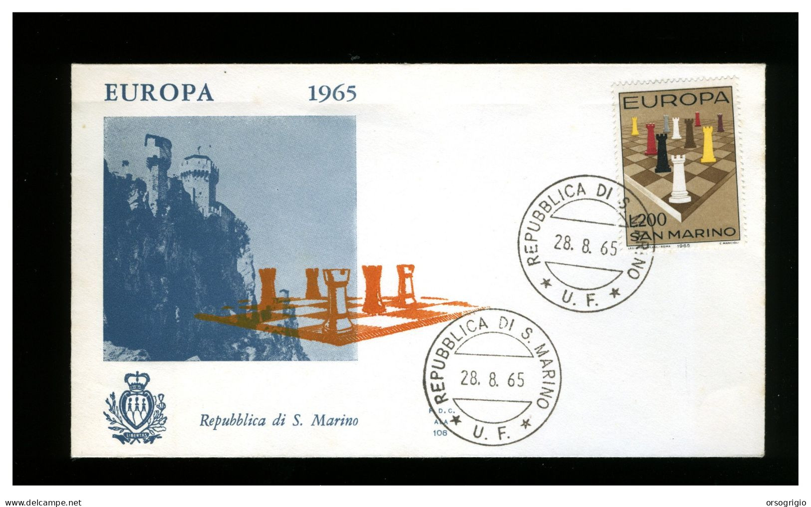 SAN MARINO - FDC 1965 -  EUROPA - FDC