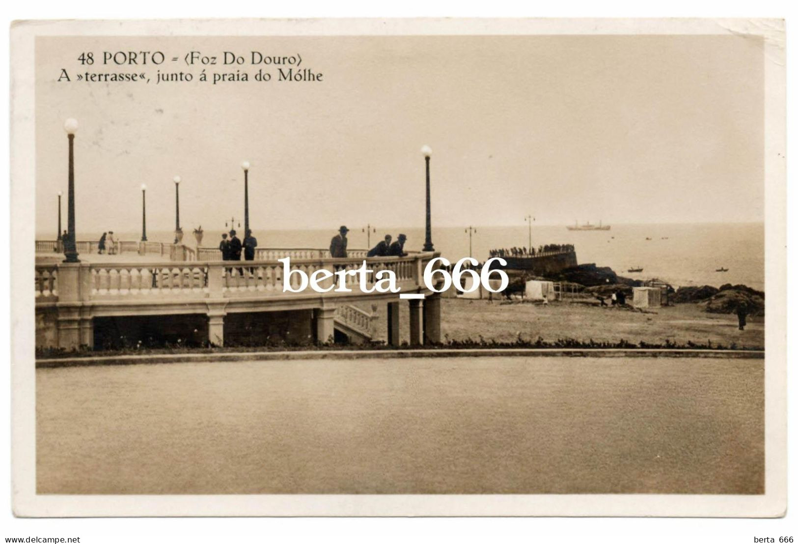 Postal Fotográfico * Porto * Foz Do Douro * Praia Do Molhe Esplanada * Nº 48 Edição Tabacaria Africana * Circulado 1930 - Porto