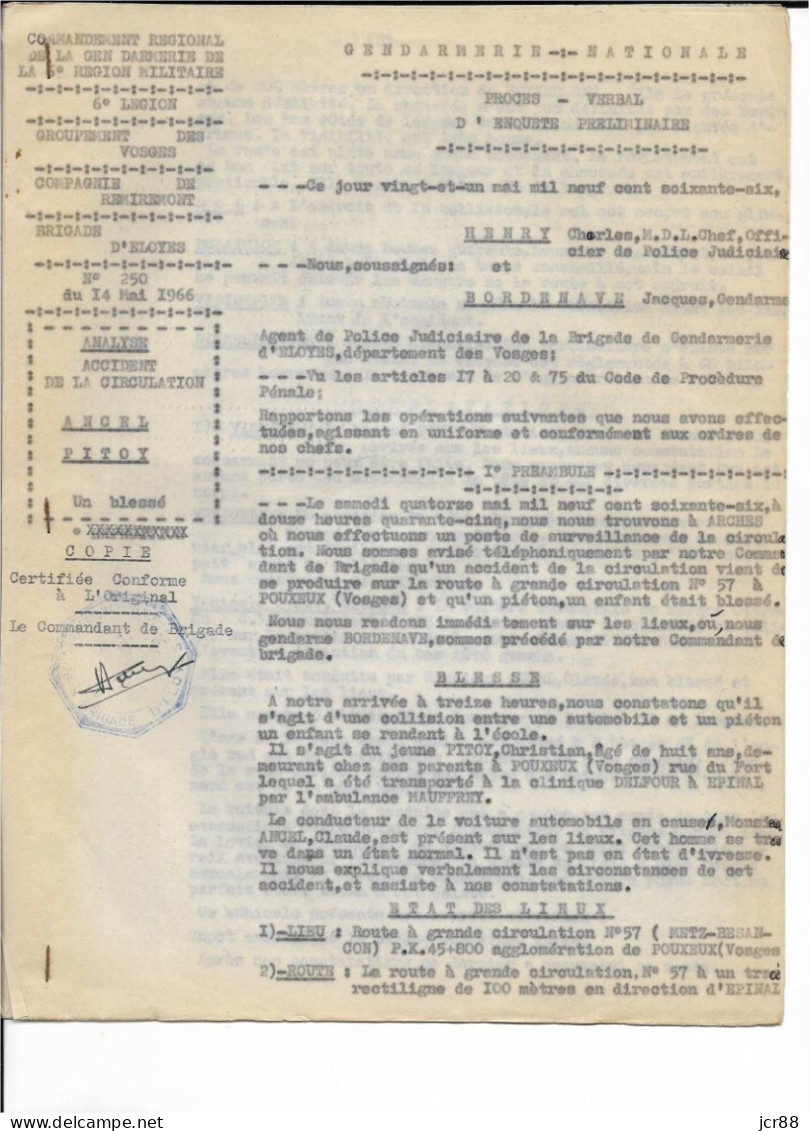 88 - Vosges -  Pouxeux - Le Syndicat - Accident De La Circulation - Other & Unclassified