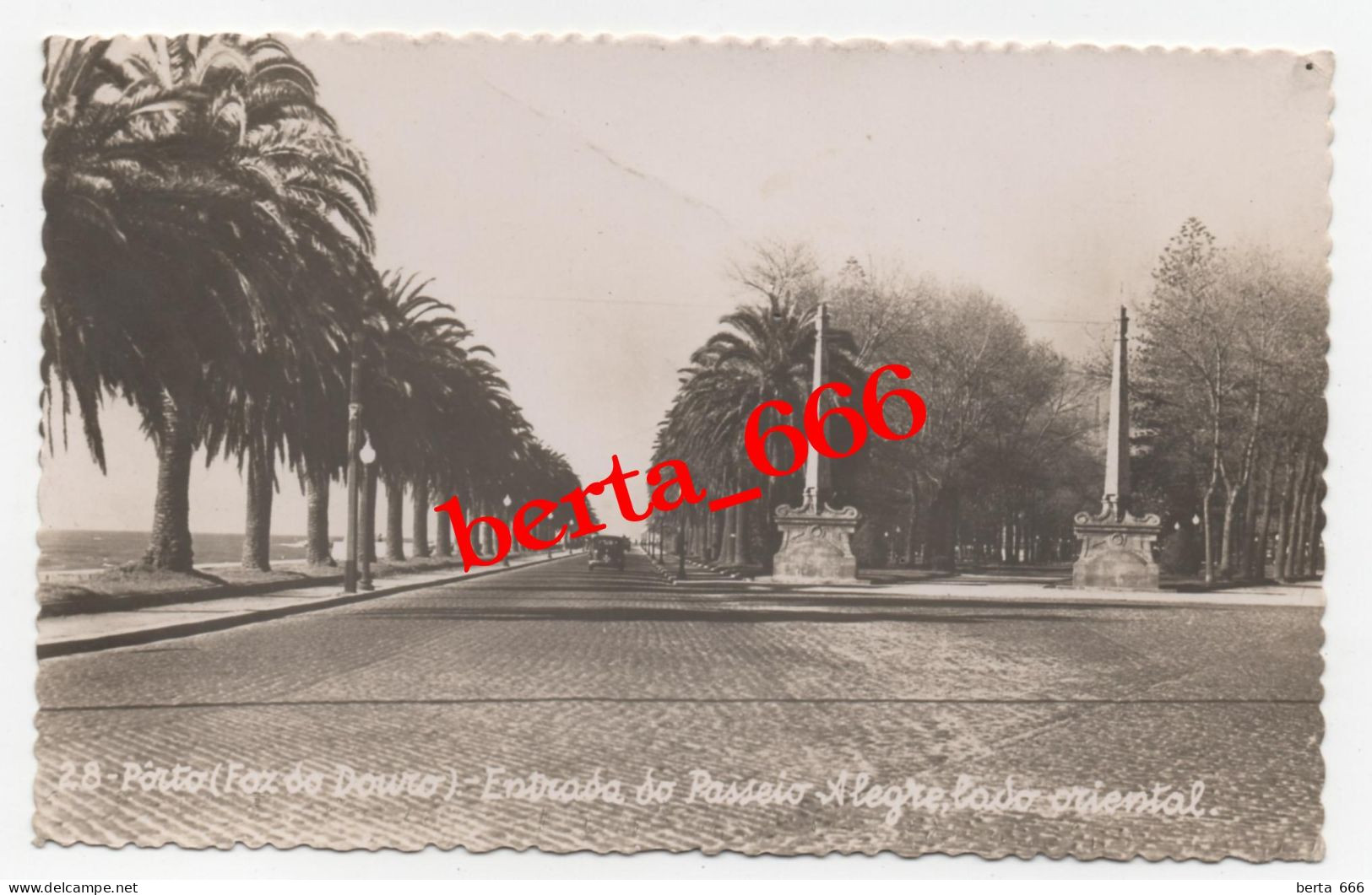 Postal Fotográfico * Porto * Foz Do Douro * Entrada Do Passeio Alegre * Nº 28 Edição Tabacaria Africana * Circulado 1955 - Porto