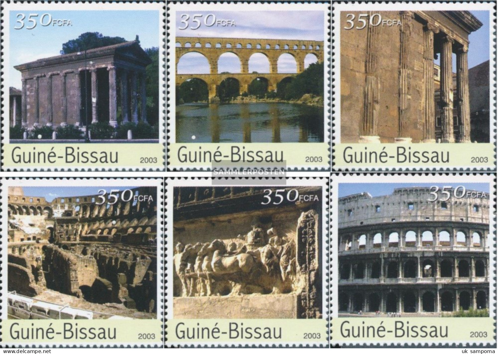 Guinea-Bissau 2182-2187 (complete. Issue) Unmounted Mint / Never Hinged 2003 Civilization Roms - Guinea-Bissau