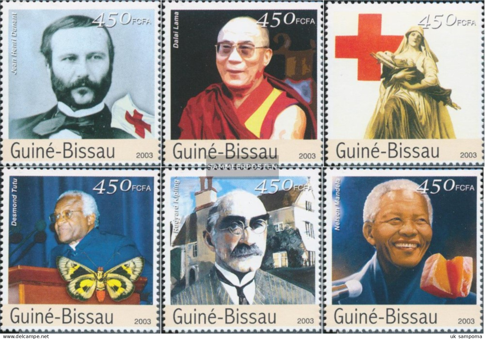 Guinea-Bissau 2174-2179 (complete. Issue) Unmounted Mint / Never Hinged 2003 Nobel Prizes - Guinea-Bissau