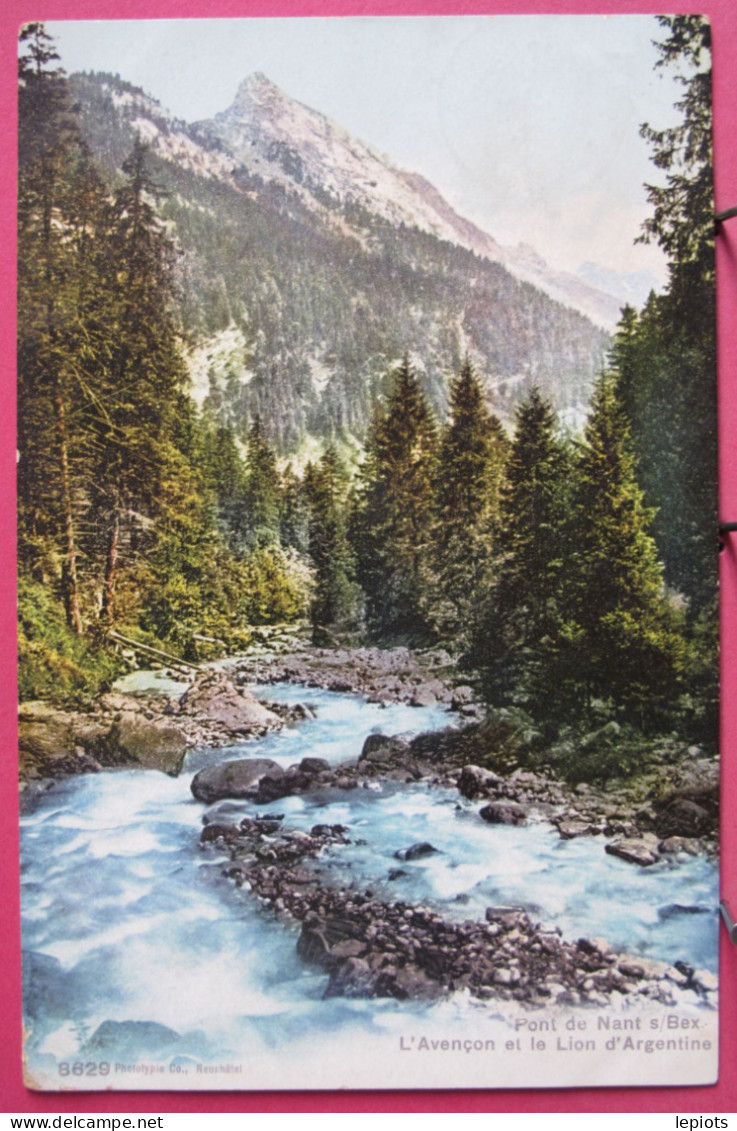 Visuel Très Peu Courant - Suisse - Pont De Nant S/ Bex - L'Avençon Et Le Lion D'Argentine - 1905 - Bex