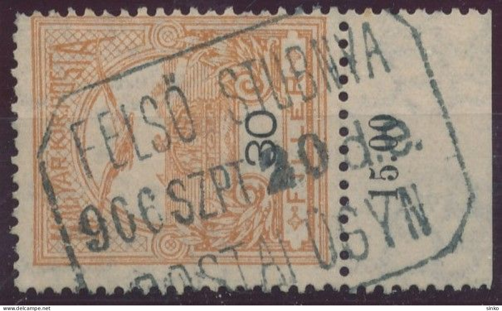 1906. Turul 30f Stamp, FELSO STUBNYA POSTAL AGENCY - Usati