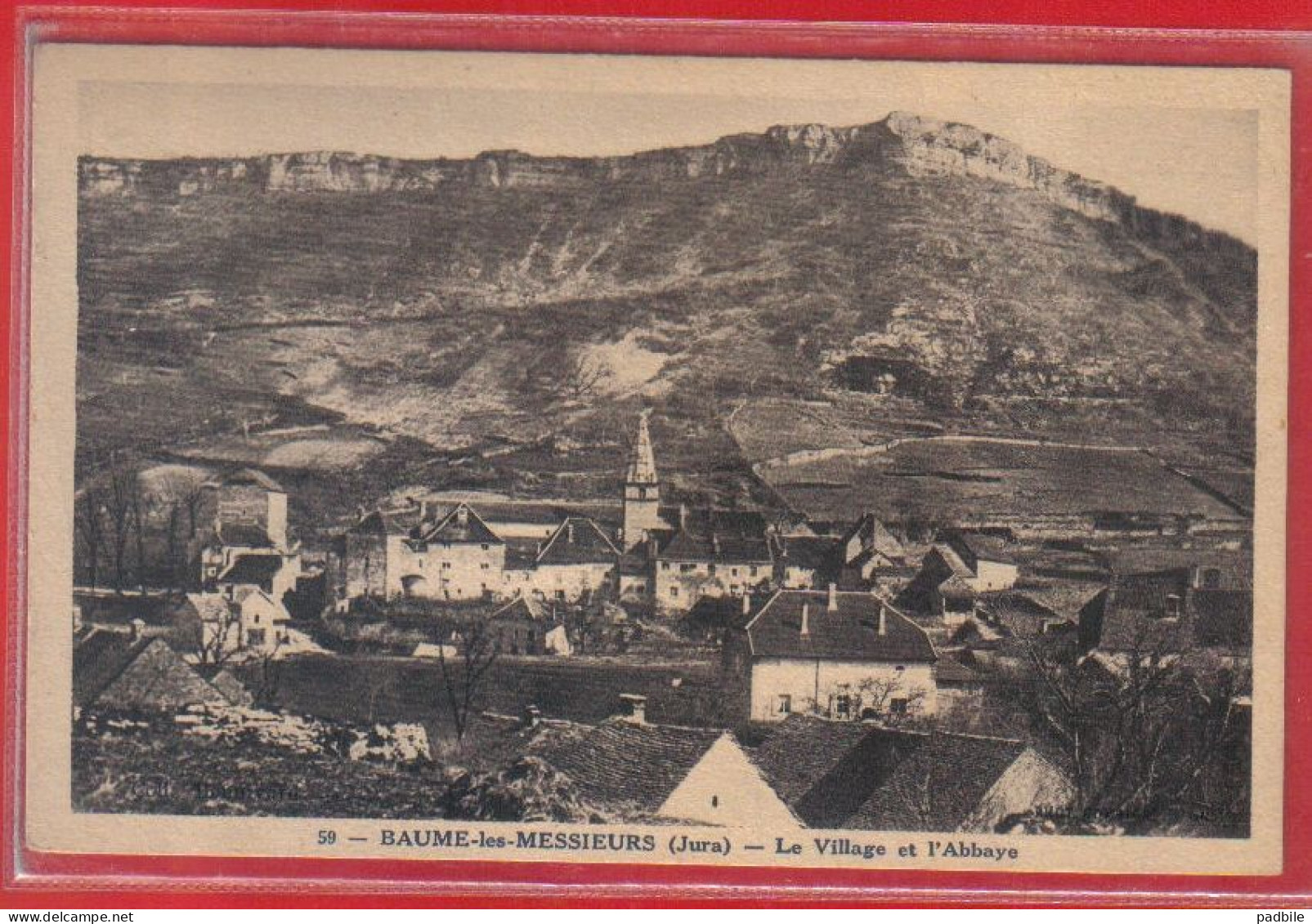 Carte Postale 39. Baume-les-Messieurs  Le Village Et L'abbaye  Très Beau Plan - Baume-les-Messieurs