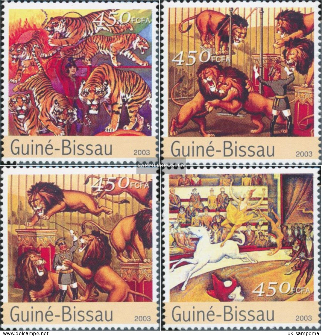 Guinea-Bissau 2077-2080 (complete. Issue) Unmounted Mint / Never Hinged 2003 Circus - Guinea-Bissau