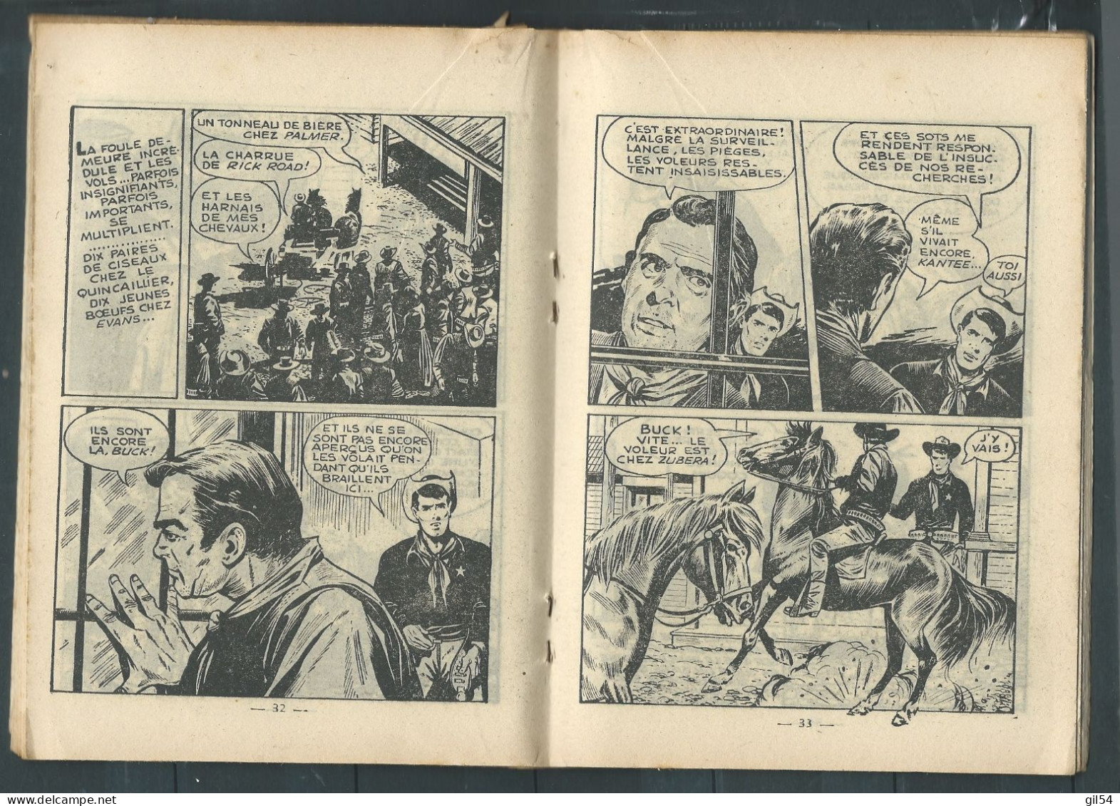 Bd " Buck John   " Bimensuel N° 214 "  Contre La Loi "      , DL  N° 40  1954 - BE-   BUC 0202 - Petit Format