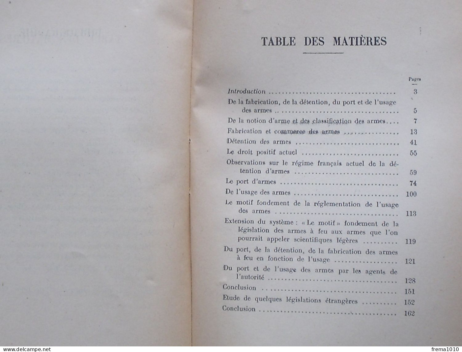 "FABRICATION, DETENTION, PORT Et USAGE DES ARMES" Livre 1946 De BOURGOIN - Chasse Thèse PRESSES CONTINENTALES - Fischen + Jagen